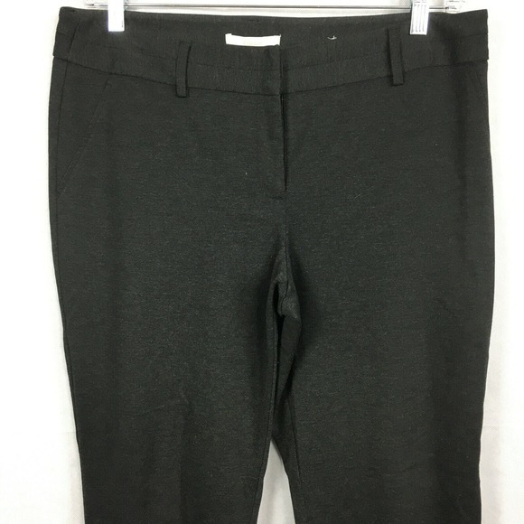 Chicos Pants Womens Sz 2S US Sz L 12 Short Charcoal Gray Stretch Knit Trouser - Picture 2 of 8